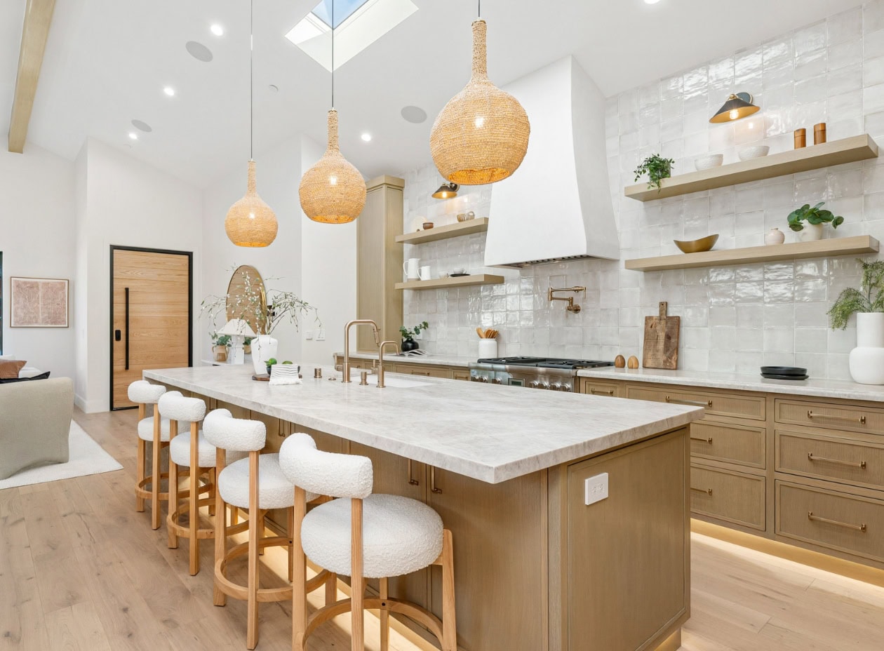 Beautiful kitchen in Tucson, AZ, home after requesting plumbing services from Temperature Control.
